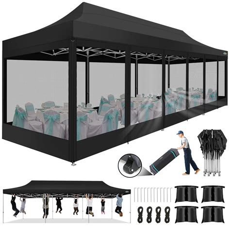 10 x 30 heavy duty party tent|10x30 party tent with sidewalls.